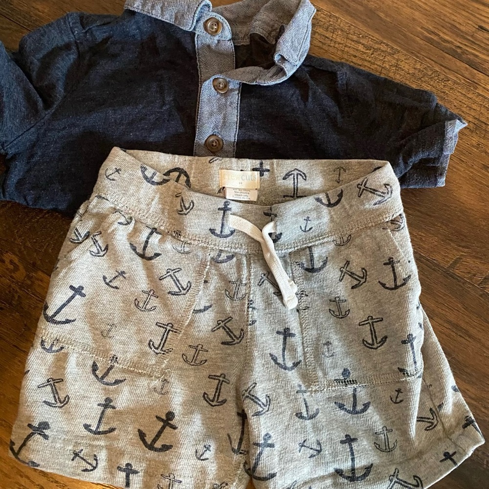 Old navy top and crew cuts bottoms 2T